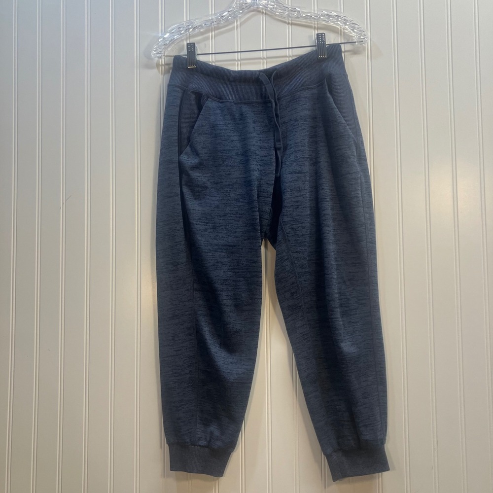 Athleta Womens‎ Blue Heathered Joggers Drawstring Waist Pockets Size S RN 54023